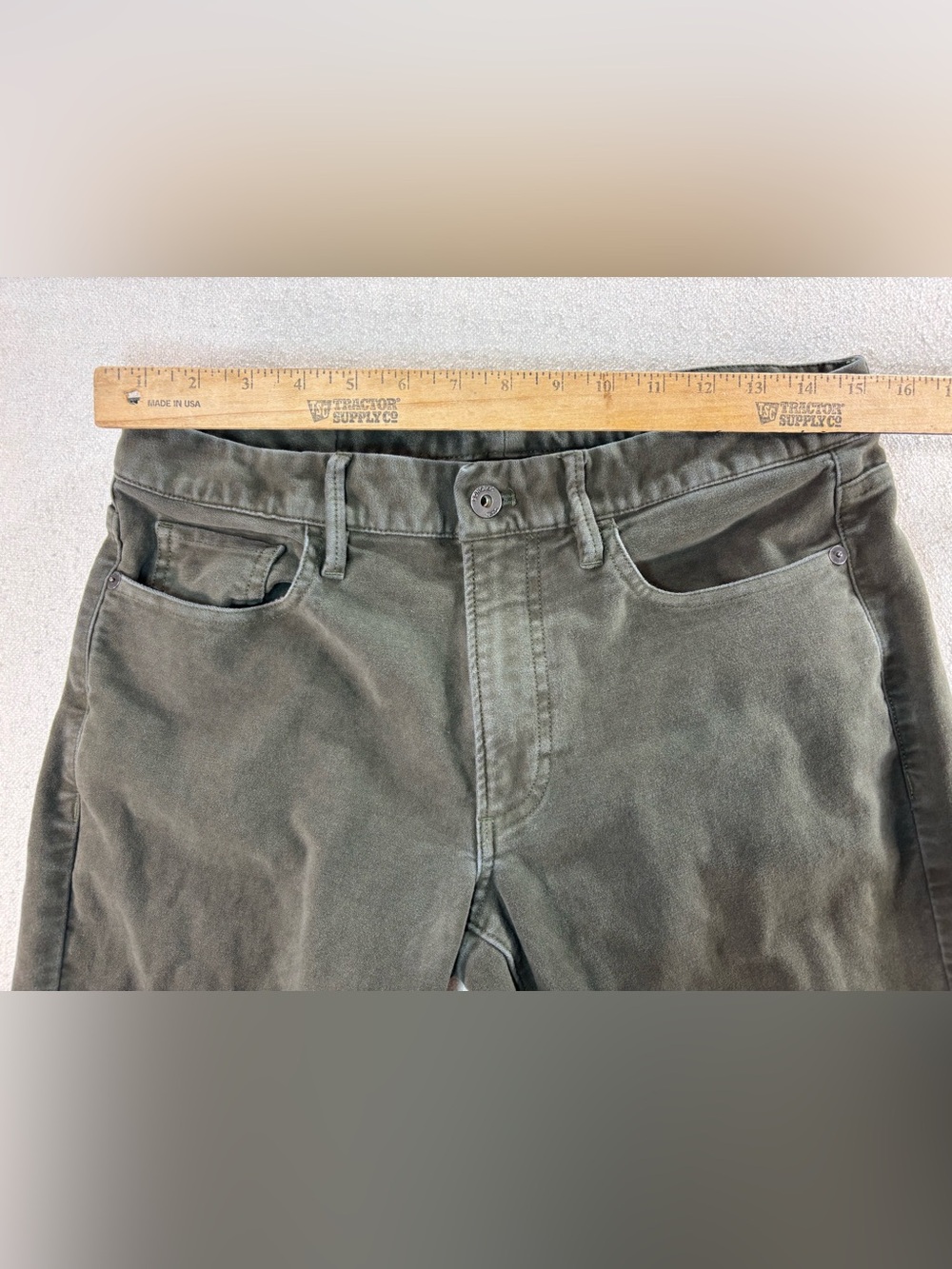 Bonobos Olive Green Stretch Chino Pants Mens 31x32 Slim Straight Casual - Picture 4 of 7